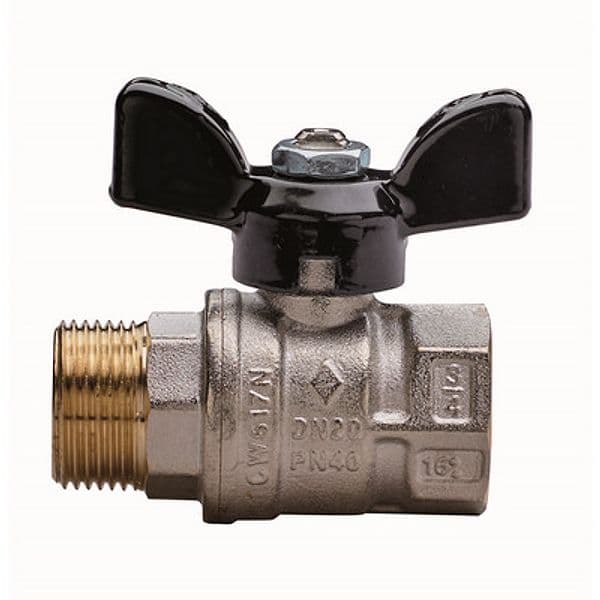 Valvola a Sfera a Passaggio Totale Filettatura MF Rb 1/2 DN 15 354 R1521 a - 3