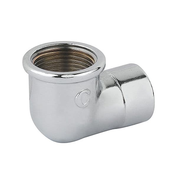 Gomito Ridotto FF Ottone Cromo Caval 3/4 x 1/2 10 Pezzi - 2