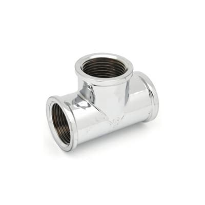 Tee FF in Ottone Cromo Ibp 10 Pezzi 343 B8130 a 04 - 3