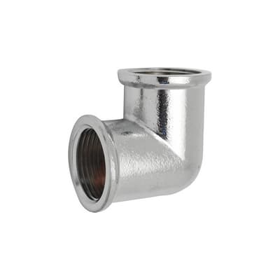 Gomito FF in Ottone Cromo Ibp 1 10 Pezzi - 3