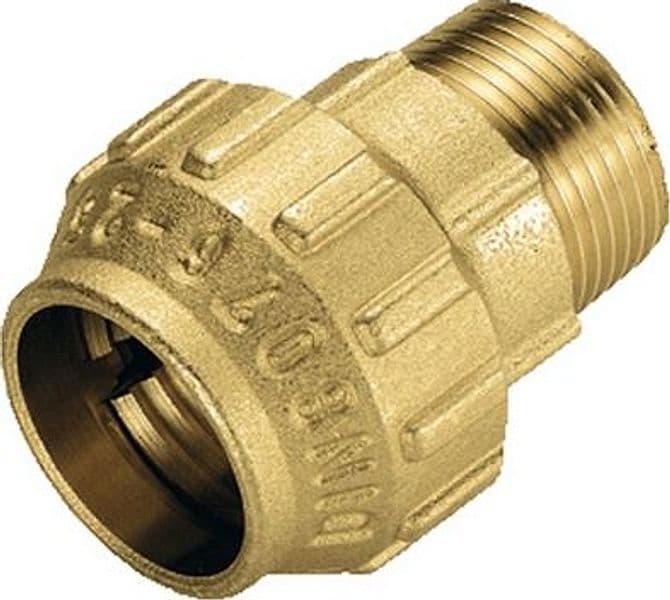 Raccordo Diritto Maschio in Ottone Tiemme 1/2 x 20 - 2