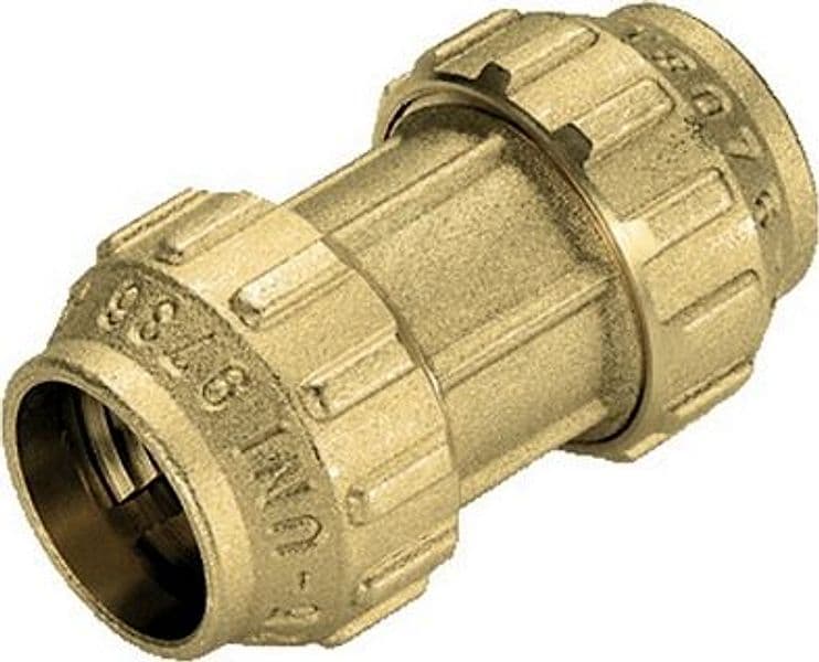 Raccordo Diritto Doppio in Ottone Tiemme Ø 32 - 3
