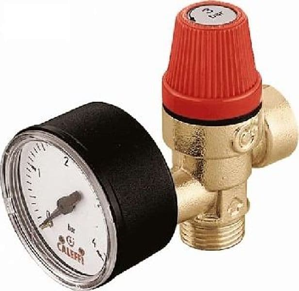 Valvola di Sicurezza Ordinaria MF C Manometro Calef 6 Bar – Caleffi