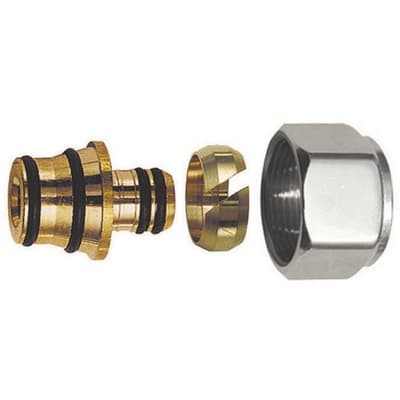 Adattatore per Tubo Multistrato Cromo Lucido Ø 20 x 2 S.f - 3