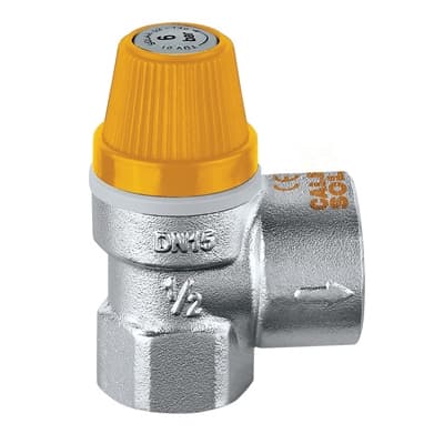 Valvola di Sicurezza per Impianti Solari Calef ½ x ¾ 6 Bar - 3