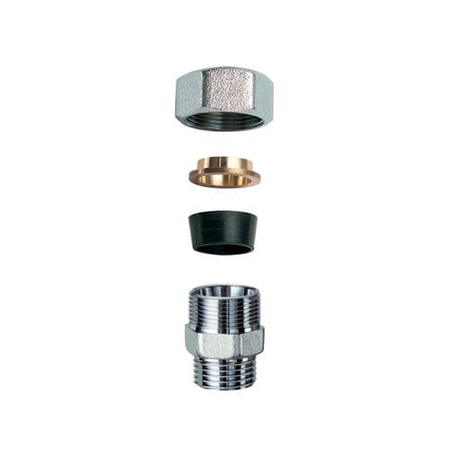 Niplex Maschio Cromato C Monocono in Gomma per Rame Far ¾ x 18 - 3