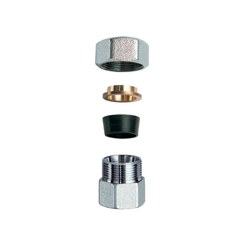 Niplex Femmina Cromato C Monocono in Gomma per Rame Far 3/4 x 18 - 2