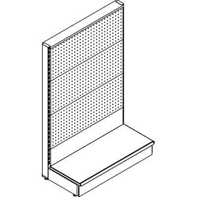 Scaffale Market a Parete Schienale Mix Ral 9016 H 100 cm 155 cm - 2