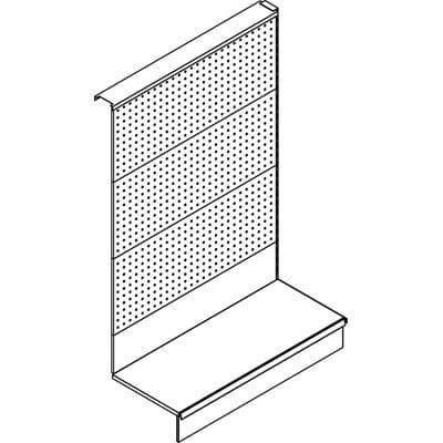 Estensione Scaffale a Parete Market Schienale Mix Ral 9016 H 100 cm 155 cm - 2