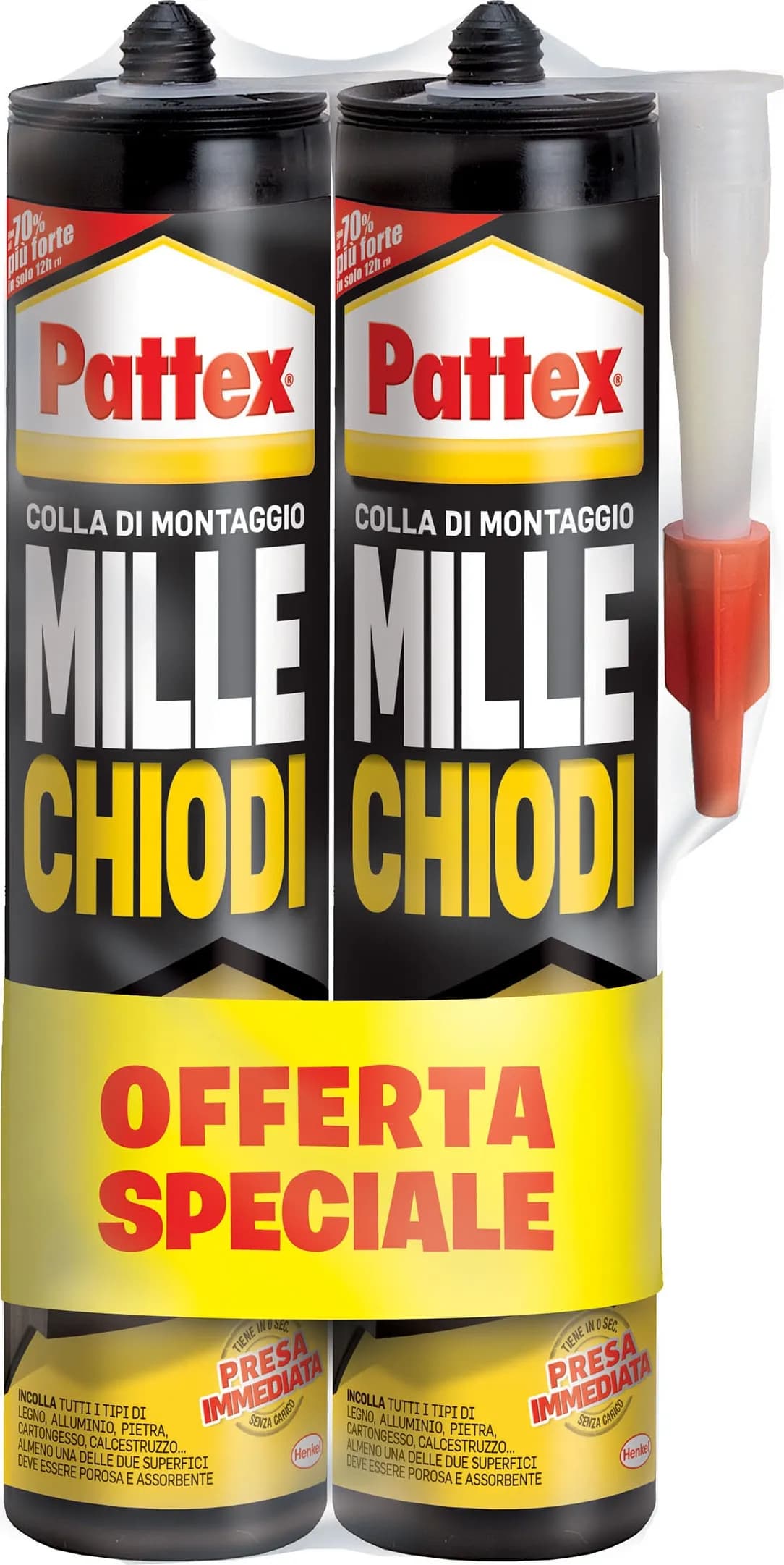 Pattex Millechiodi Forte e Rapido 400 g 2 Pezzi - 3