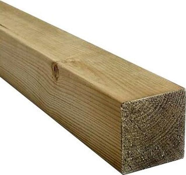 Palo Quadro Legno Euro Pino Impregnato H 9 x 9 cm 300 cm 2 Pezzi - 2