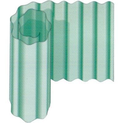Laminato Vetroresina Ondulato Verde H. L.40 m 150 cm - 2