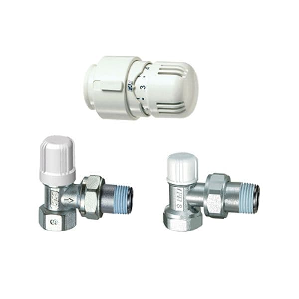 Kit Valvola + Detentore a Squadra + Testa Termostatica 321 a 1671 a 04 – Far