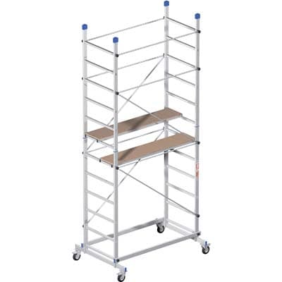 Trabattello Zeus Marchetti Alluminio Legno H. 360 157 x 70 cm 198 cm - 2