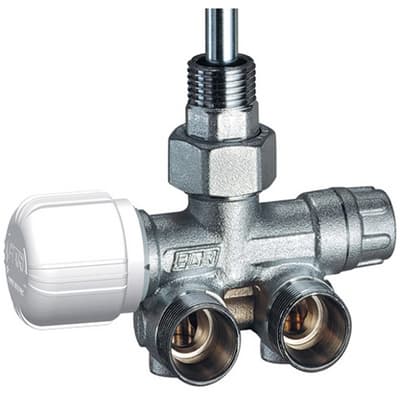 Valvola Mono Bitubo Termostatizzabile Squadra Dx C Bocchettone (Far) Diam ½ - 3