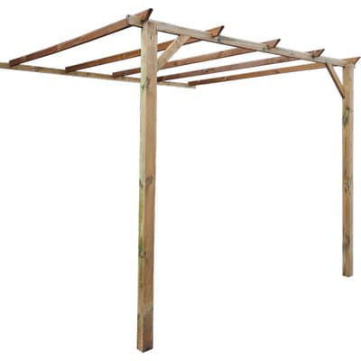 Pergola a Muro Legno Euro Domus Pino Impregnato 2 m,8X3 H.2,3 m - 2