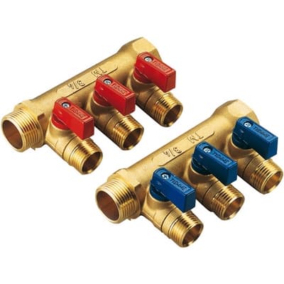 Collettore Nino Giallo C Valvola a Sfera da ¾ x 16 3 Vie Tiemm ¾ x ½ x 16 - 2