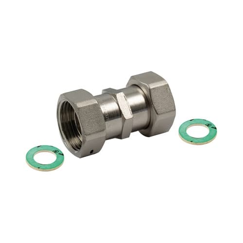 Raccordo Diritto FF con Girello e Guarnizione Piana Tiemm ¾ x ¾ - 2