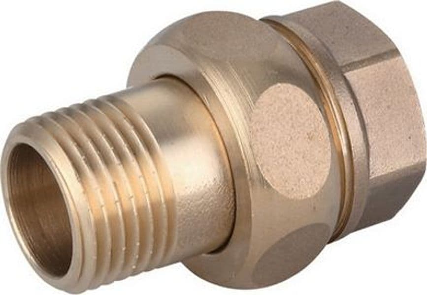 Raccordo Diritto MF 3 Pezzi Ottone Giallo Ibp 1 1/4