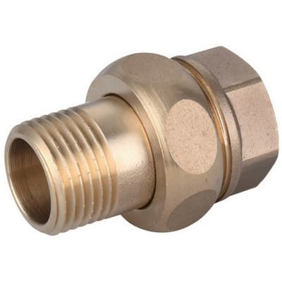 Raccordo Diritto MF 3 Pezzi Ottone Giallo Ibp 1 ½ - 3