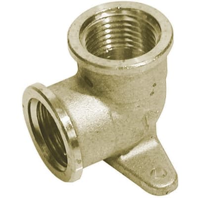 Gomito a 90 ° FF con Flangia in Ottone Giallo Tiemm Diam ½ - 3
