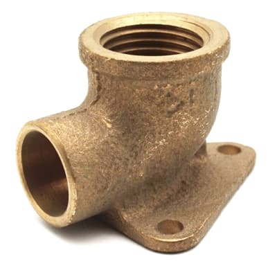Gomito Bronzo F con 3 Flange a Saldare Frabo 28 x 1 - 3
