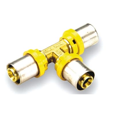 Raccordo per Multistrato Gas a T Ridotto Tiemm Ø 20 x 20 x 16 - 3