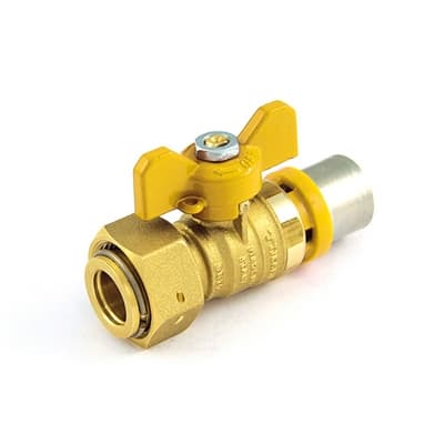 Valvola a Sfera per Multistrato Gas Diritta con Leva Tiemm 20 x ¾ - 3