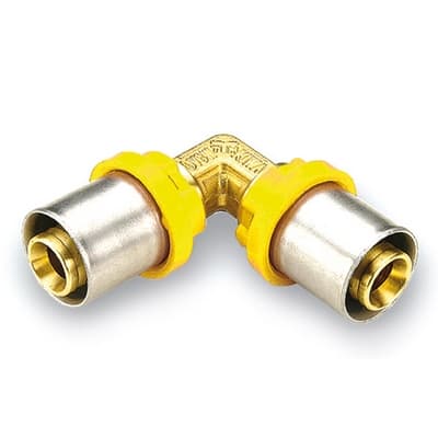 Raccordo per Multistrato Gas Curvo Doppio Tiemm Ø 32 - 2