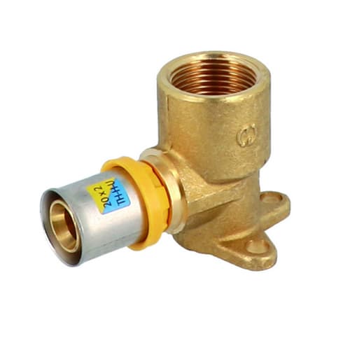 Attacco a Muro con Flangia 3 Fori a Pressare per Multistrato Gf ¾ x 20 - 3