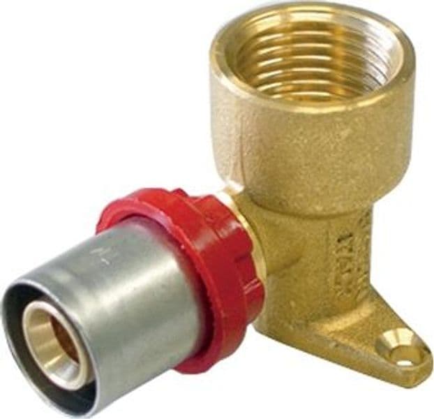 Raccordo Press Curvo F con Flangia Compact per Multistrato Tiemm 20 x 2 - 2