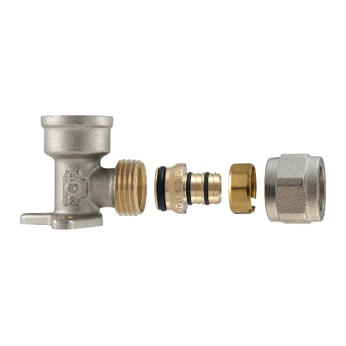Raccordo Gomito Femmina a Staffa a Compressione Tdmb ½ x ½ 16 - 2