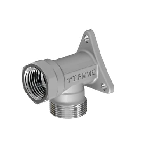 Raccordo Curvo Femmina Cromato con Flangia Tiemm 24 x 19 313 K1646 a 052419 - 3