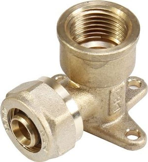Gomito a 90 ° F Filet F con Flangia e Due Fori di Fissaggio Ibp Diam 1/2 x - 3