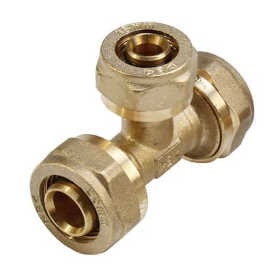 Tee F a Compressione per Multistrato Ibp Ø 26 - 3