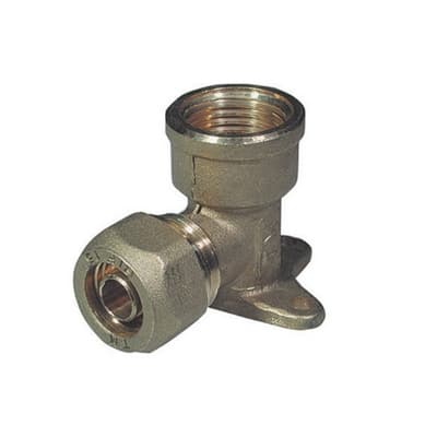 Gomito a 90 ° Femmina con Flangia per Tubo Cobra PEX Tiemm ½ x 18 - 2
