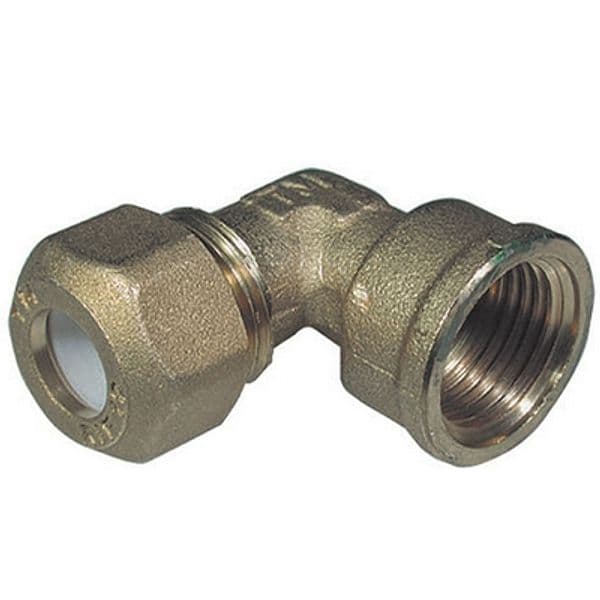 Gomito Femmina per Rame con Ogiva Teflon Tiemme 1/2 x 10R