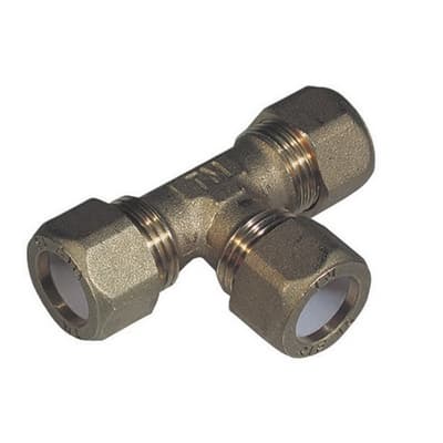 Tee con Tre Dadi per Rame con Ogiva Teflon Tiemme ¾ x 22 - 3
