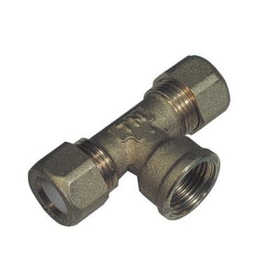 Tee Femmina per Rame con Ogiva Teflon Tiemme ½ x 14 - 3