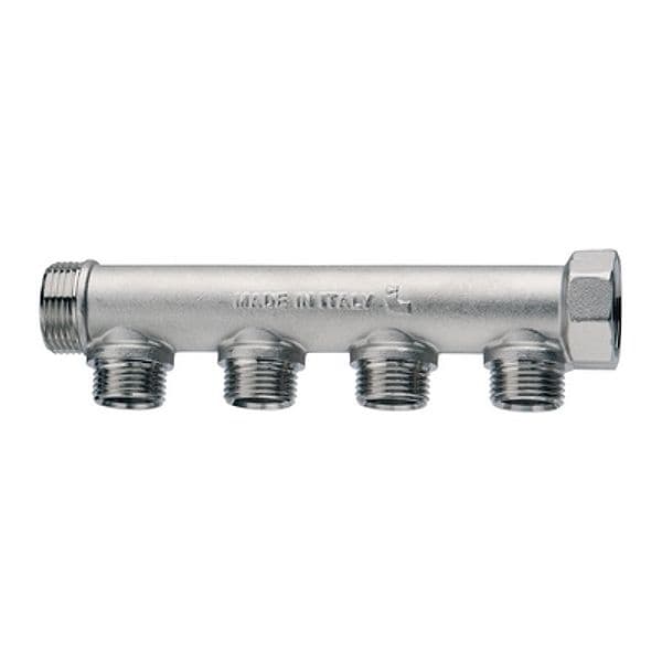 Collettore di Distribuzione Componibile Nichelato Itap 3/4 x 2 Deriv 1/2 - 2
