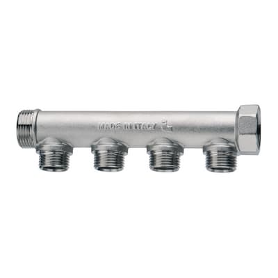 Collettore di Distribuzione Componibile Nichelato Itap ¾ x 2 Deriv ½ - 2