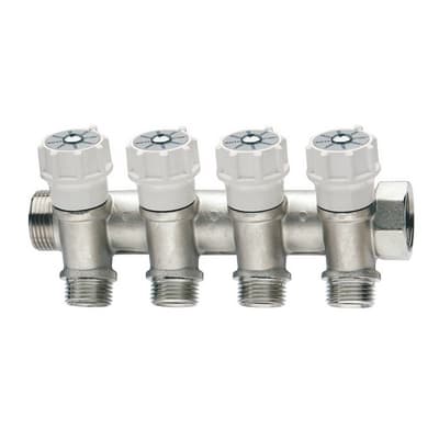 Collettore di Distribuzione Componibile con Valvole Itap ¾ x 2 Deriv ½ - 3