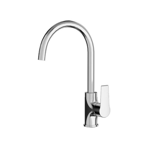 Rubinetto Miscelatore Monocomando Lavello con Canna Girevole Tiemm Cromo - 2