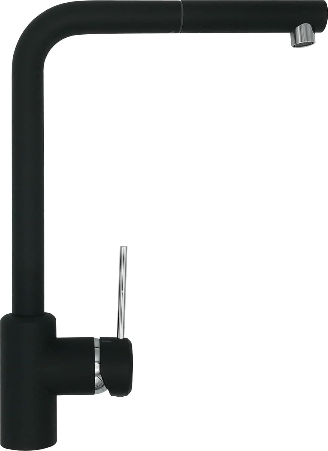 Rubinetto Miscelatore Monocomando Lavello con Doccia Argo Nero Opaco - 7