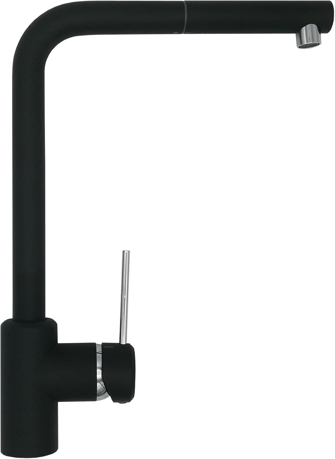 Rubinetto Miscelatore Monocomando Lavello con Doccia Argo Nero Opaco - 7