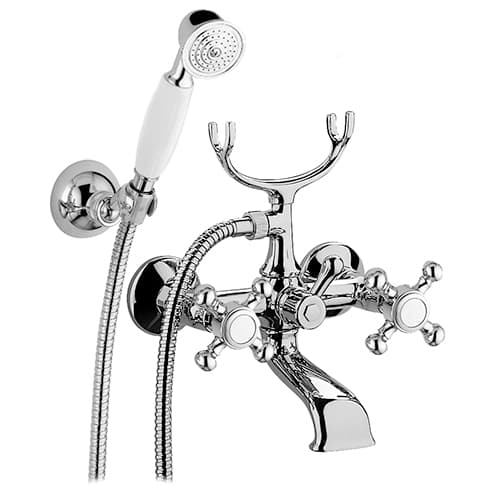 Gruppo Vasca Doccia con Deviatore Serie Viola Paffo Cromo - 3