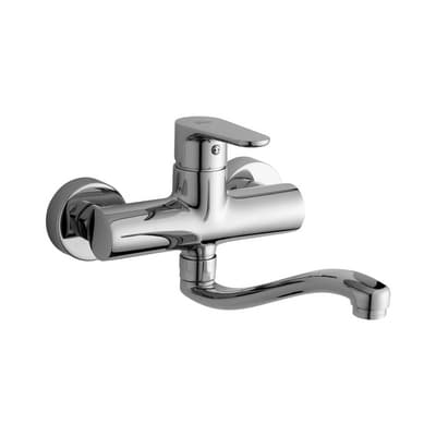Rubinetto Miscelatore Monocomando Lavello a Muro Linea Green Paffo Cromo - 2