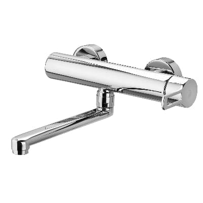 Rubinetto Miscelatore Monoc Lavello a Muro Linea Ringo Paffo Cromo - 2