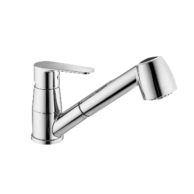 Rubinetto Miscelatore Monoc Lavello C Docc Estraibile Linea Paffo Cromo - 2