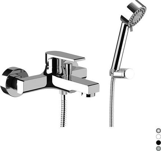 Monocomando Vasca Esterno con Accessori Linea Artic Maria Cromo - 3